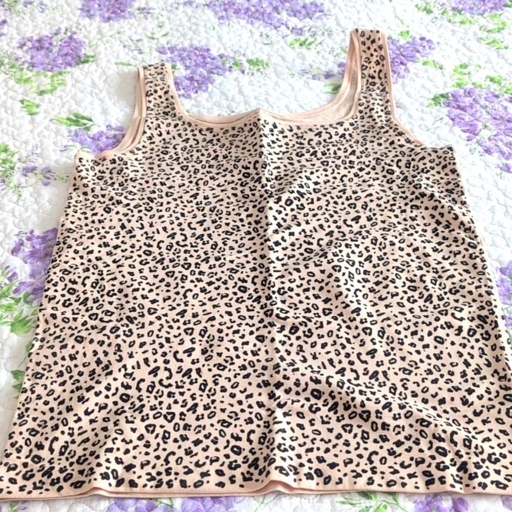 Soma Beige Leopard Print Tank